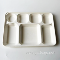 Biologisch afbreekbare Bagasse 7 Compartiment Tary Multiple Tray